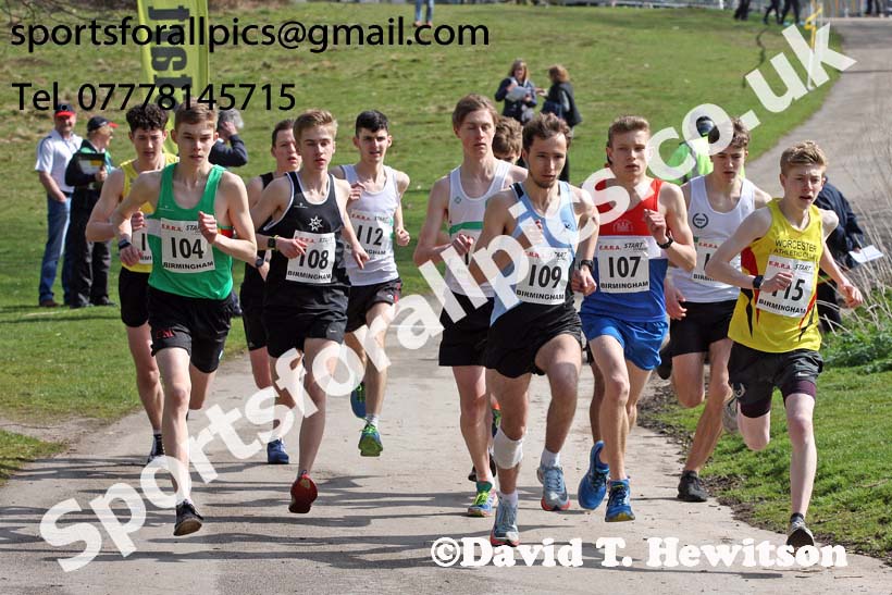 Mens under-17s 5k road race, 2018 ERRA Under-17s and Under-15s 5k Champs, Sutton Coldfield. Photo: David T. Hewitson/Sports for All Pics
